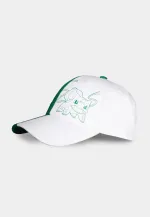 OFFICIAL POKEMON BULBASAUR 001 COLOUR SPLIT WHITE AND GREEN SNAPBACK BASEBALL CAP HAT