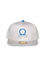 GOD OF WAR RAGNAROK LOGO GREEK SYMBOL PRINT PLAYSTATION GREY SNAPBACK BASEBALL CAP HAT