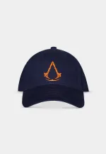 ASSASSIN'S CREED MIRAGE ORANGE SYMBOL NAVY BLUE SNAPBACK BASEBALL CAP HAT