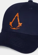 ASSASSIN'S CREED MIRAGE ORANGE SYMBOL NAVY BLUE SNAPBACK BASEBALL CAP HAT