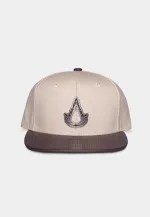 ASSASSIN'S CREED MIRAGE METAL SYMBOL BEIGE STRAPBACK BASEBALL CAP HAT