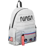 NASA WORM LOGO GREY REFLECTIVE 2 IN 1 FANNY PACK AND BACKPACK BAG