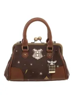 OFFICIAL HARRY POTTER HOGWARTS AND HEDWIG BROWN HANDBAG