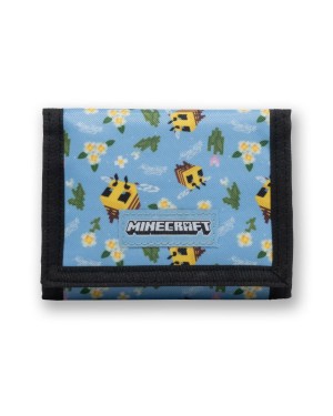 MINECRAFT BEE TILED PRINT TRIFOLD WALLET