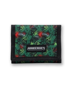 MINECRAFT TNT AND CREEPER TILED PRINT TRIFOLD WALLET