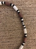 Stuck Zebra - Black, White and Brown Coco Wood Necklace