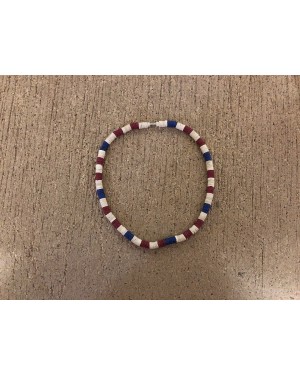 The American - Red, Blue and White Coco Wood Necklace