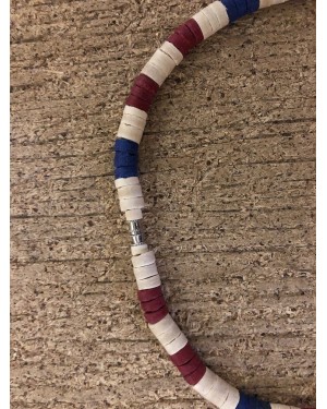 The American - Red, Blue and White Coco Wood Necklace