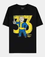 FALLOUT VAULT BOY VAULT 33 DISTRESSED PRINT BLACK T-SHIRT