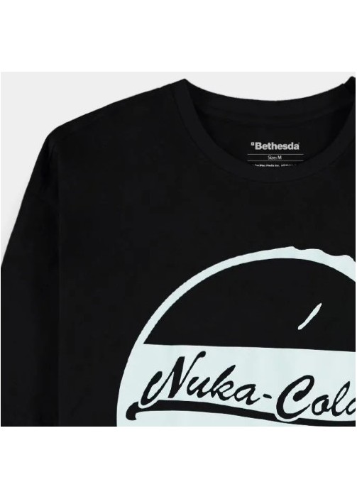 FALLOUT NUKA COLA BOTTLE CAP LOGO BLACK T-SHIRT