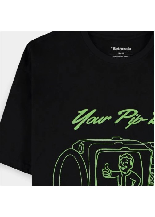 FALLOUT YOUR PIP-BOY YOUR FRIEND PRINT BLACK T-SHIRT