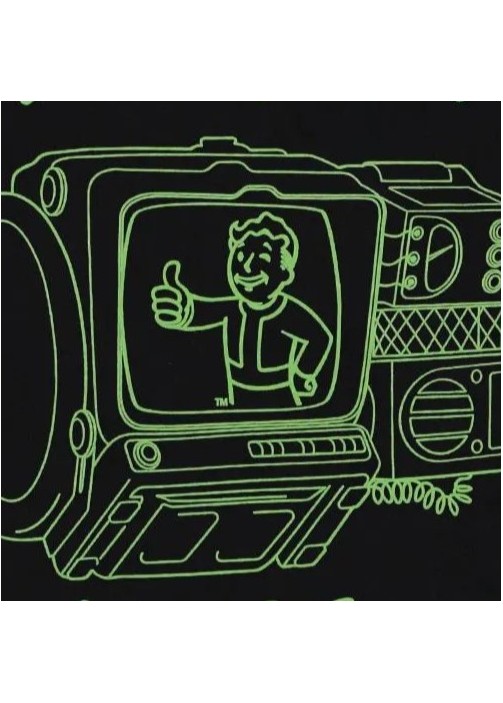 FALLOUT YOUR PIP-BOY YOUR FRIEND PRINT BLACK T-SHIRT