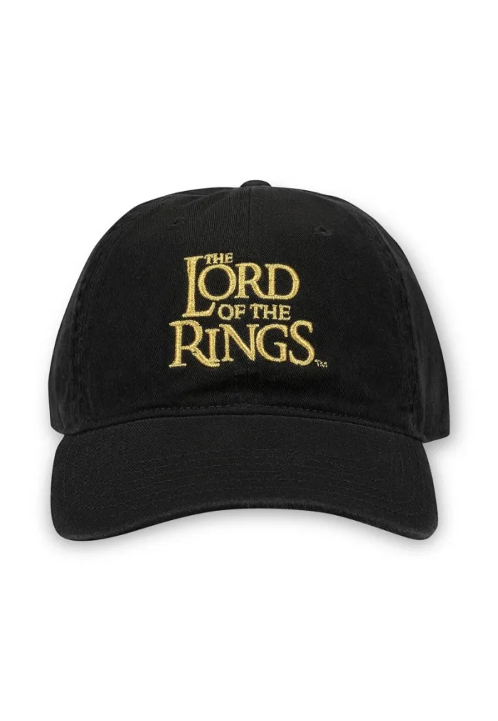 LORD OF THE RINGS LOGO GOLD EMBROIDERED STRAPBACK BASEBALL CAP