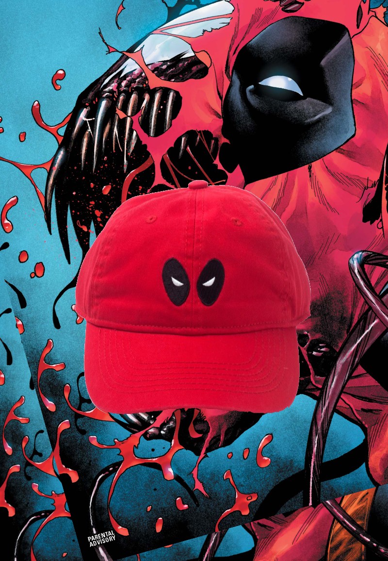 OFFICIAL MARVEL COMICS DEADPOOL EYES STRAPBACK BASEBALL CAP DAD HAT