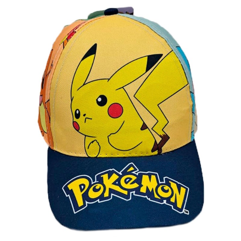 POKEMON PIKACHU, SQUIRTLE, CHARMANDER, BULBASAUR AND GENGAR ALL OVER PRINT BASEBALL CAP [KIDS]