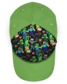 MINECRAFT ALEX, STEVE AND CREEPER FRONT PRINT BASEBALL CAP [KIDS]