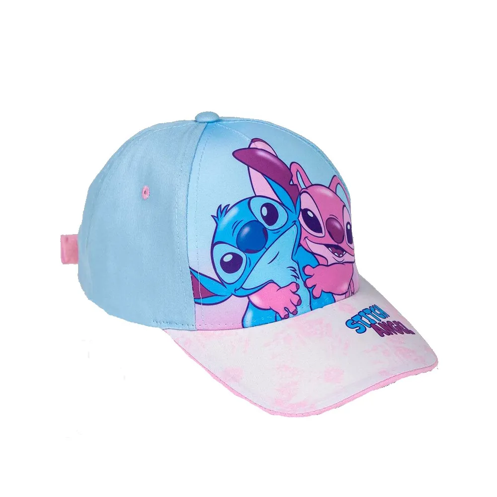 LILO AND STITCH STITCH AND ANGEL FRONT PRINT BASEBALL CAP [KIDS]