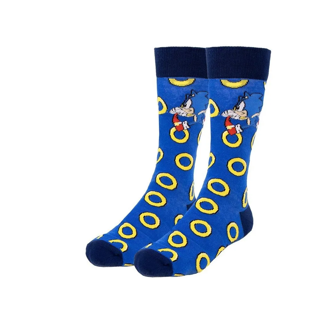 SONIC THE HEDGEHOG DROP DOWN FOR COINS PAIR OF NOVELTY SOCKS