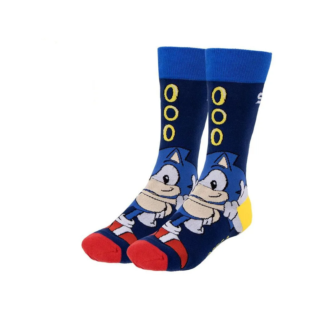 SONIC THE HEDGEHOG JUMP FOR COINS PAIR OF NOVELTY SOCKS