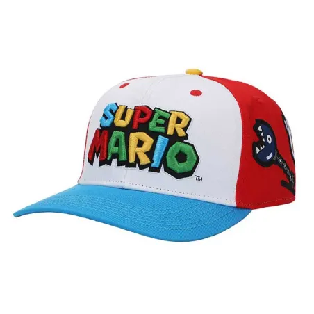 SUPER MARIO BROS ALL OVER CHARACTER PATCHES KIDS SNAPBACK BASEBALL CAP