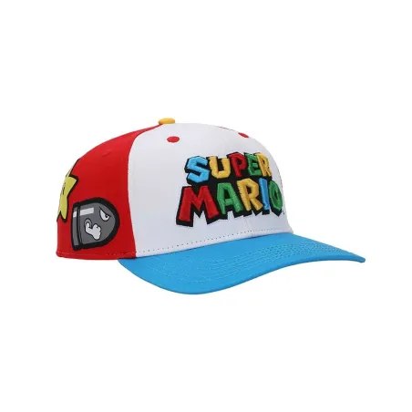 SUPER MARIO BROS ALL OVER CHARACTER PATCHES KIDS SNAPBACK BASEBALL CAP