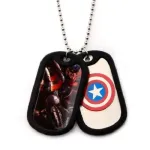 MARVEL COMICS CAPTAIN AMERICA SYMBOL DOG TAG PENDANT WITH CHAIN NECKLACE