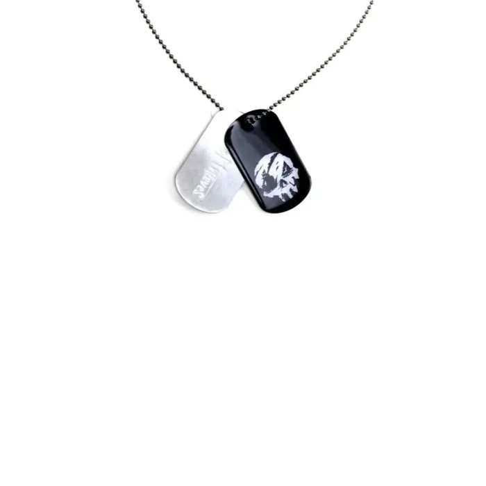 OFFICIAL SEA OF THIEVES SKULL SYMBOL DOG TAG PENDANT NECKLACE