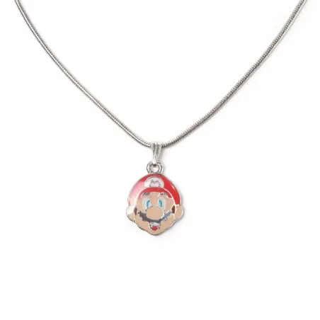 OFFICIAL NINTENDO'S SUPER MARIO BRO'S MARIO FACE PENDANT ON NECKLACE