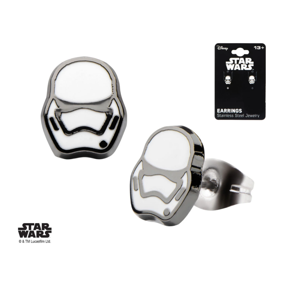 STAR WARS STORM TROOPER STUD EARRINGS