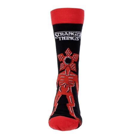 STRANGER THINGS DEMOGORGON BLACK ADULT PAIR OF NOVELTY SOCKS