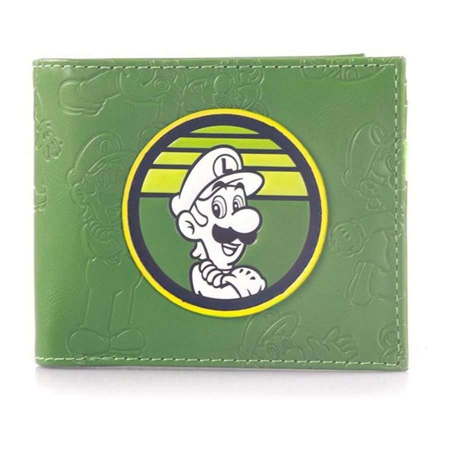 NINTENDO SUPER MARIO BROS LUIGI PATCH GREEN BI-FOLD WALLET