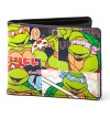 TMNT TEENAGE MUTANT NINJA TURTLE PIZZA PRINT BI-FOLD WALLET