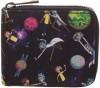 RICK AND MORTY SPACE PLANETS BLACK BI-FOLD ZIP WALLET