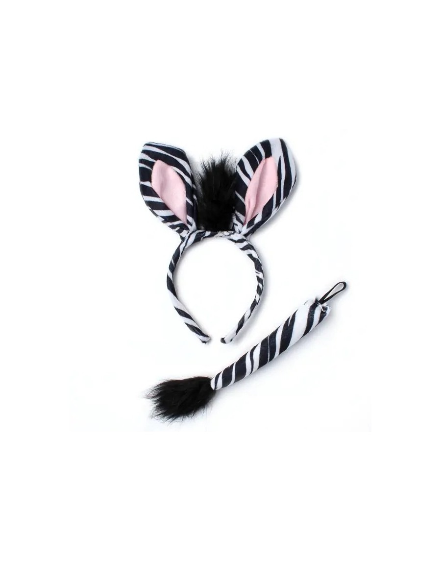 ZEBRA EARS HAIR BAND WITH TAIL