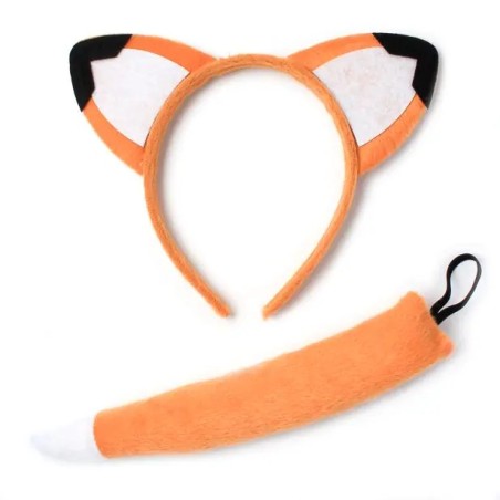 FOX EARS HAIR BAND WITH TAIL