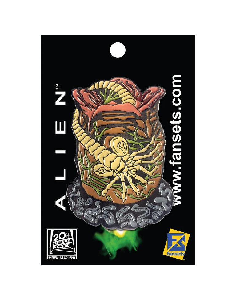 OFFICIAL ALIEN - FACEHUGGER EGG FANSET METAL PIN BADGE