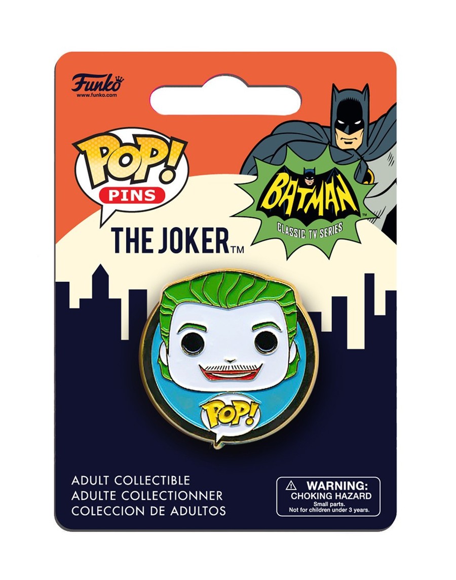 OFFICIAL DC COMICS BATMAN (1966 TV SERIES) THE JOKER POP! PIN BADGE