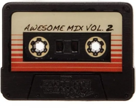 MARVEL COMICS GUARDIANS OF THE GALXY MIXTAPE METAL PIN BADGE