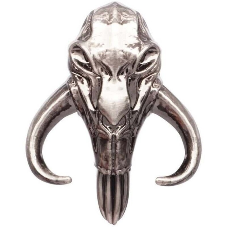 STAR WARS MYTHOSAUR SKULL Mand'alor SYMBOL PEWTER PIN BADGE