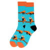 RED PANDA BLUE ADULT PAIR OF NOVELTY SOCKS