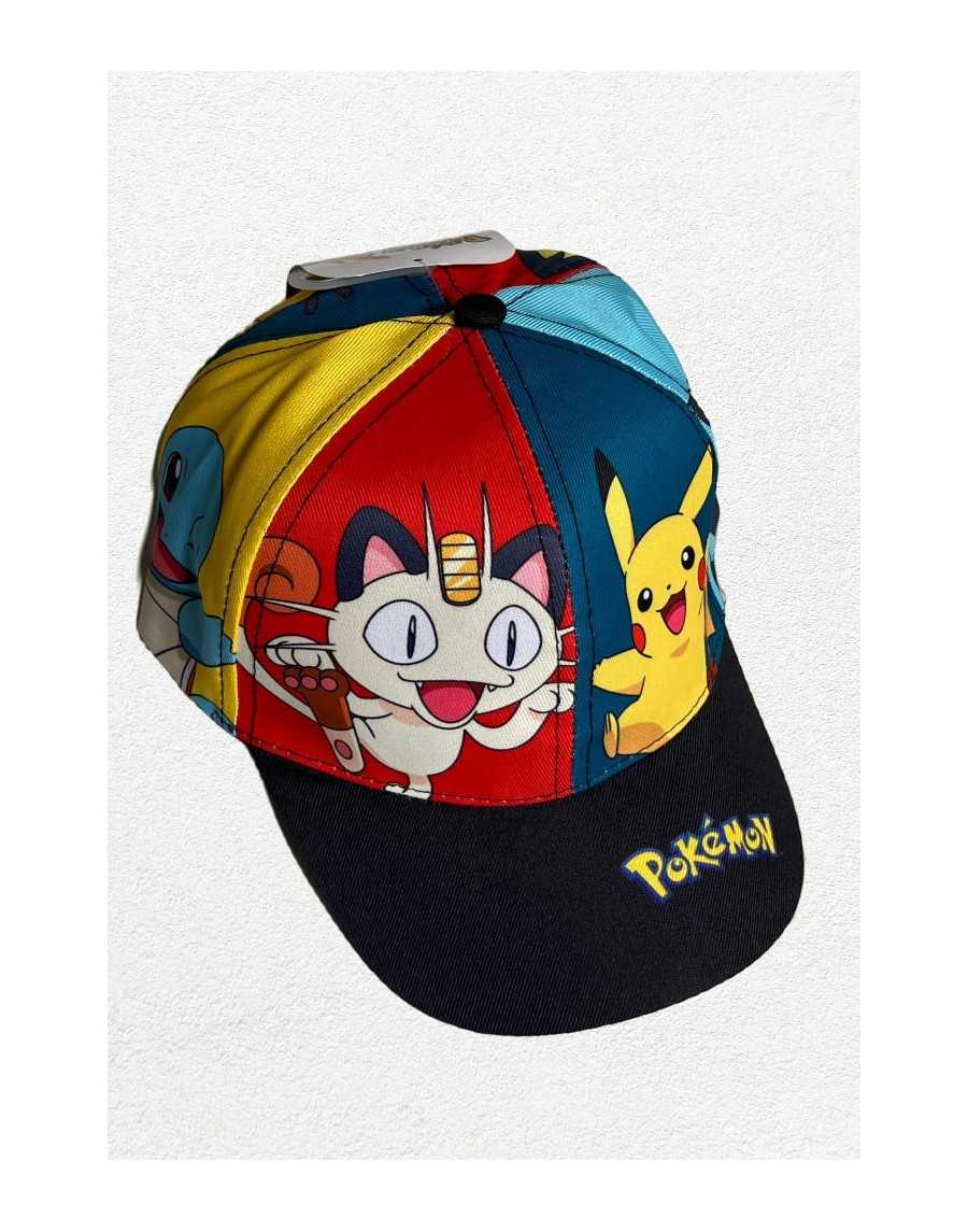 POKEMON PIKACHU, MEOWTH, SQUIRTLE, PSYDUCK, UMBREON & PICHU ALL OVER PRINT BASEBALL CAP [KIDS]