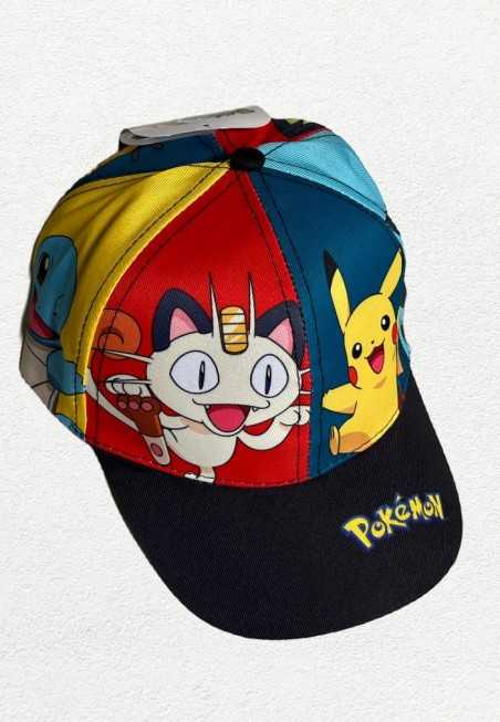 POKEMON PIKACHU, MEOWTH, SQUIRTLE, PSYDUCK, UMBREON & PICHU ALL OVER PRINT BASEBALL CAP [KIDS]