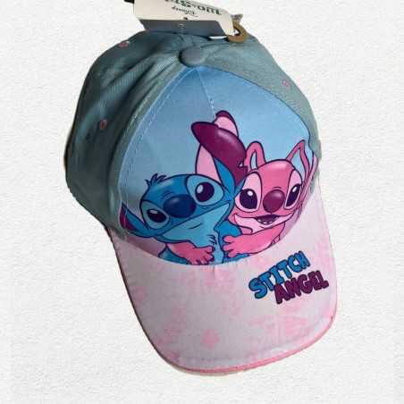 LILO AND STITCH STITCH AND ANGEL FRONT PRINT BASEBALL CAP [KIDS]