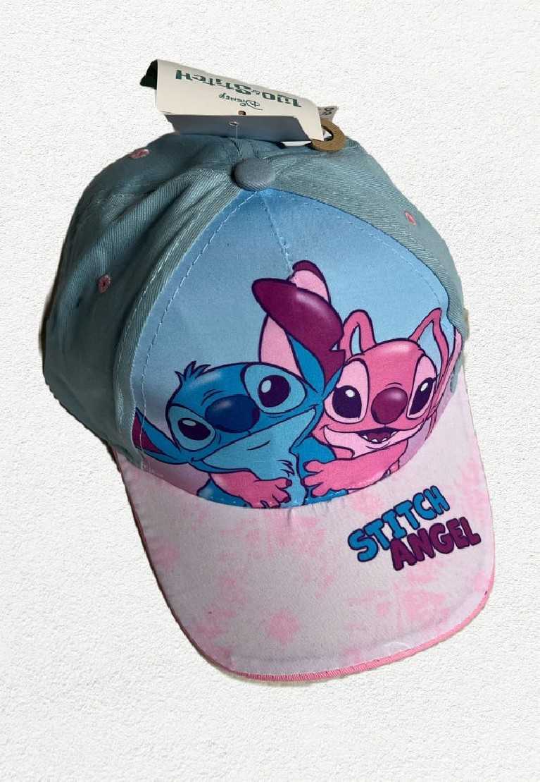 LILO AND STITCH STITCH AND ANGEL FRONT PRINT BASEBALL CAP [KIDS]