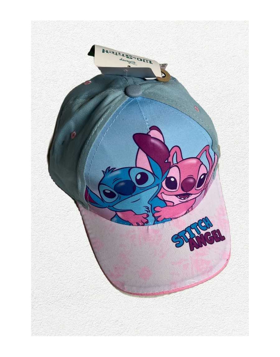 LILO AND STITCH STITCH AND ANGEL FRONT PRINT BASEBALL CAP [KIDS]