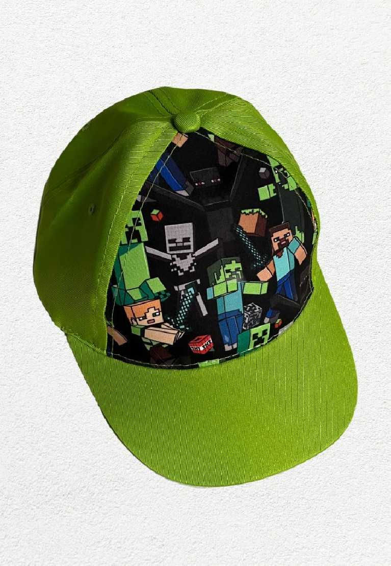 MINECRAFT ALEX, STEVE AND CREEPER FRONT PRINT BASEBALL CAP [KIDS]