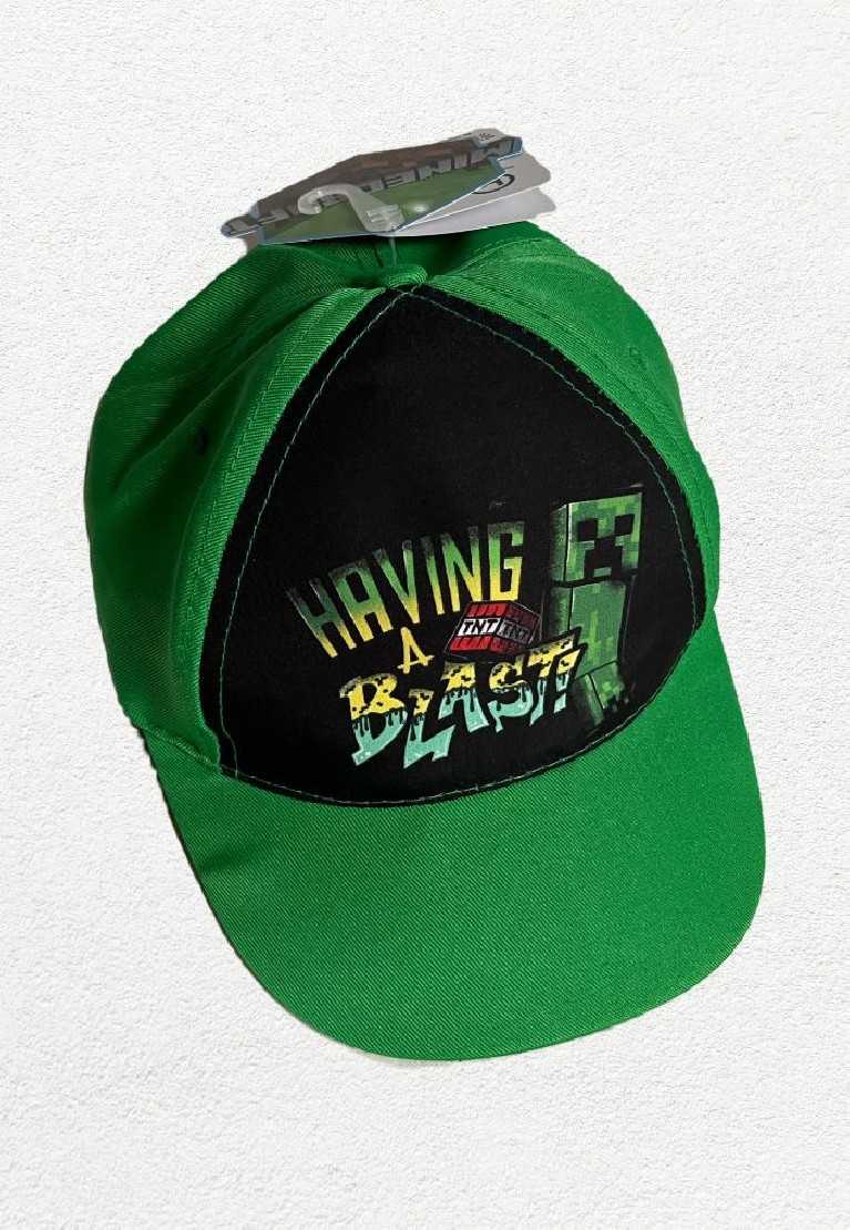 MINECRAFT HAVING A BLAST CREEPER TNT FRONT PRINT BASEBALL CAP [KIDS]