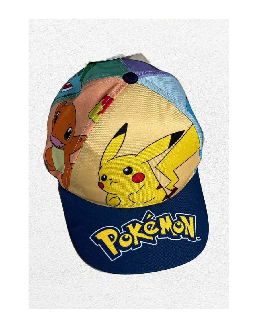 POKEMON PIKACHU, SQUIRTLE, CHARMANDER, BULBASAUR AND GENGAR ALL OVER PRINT BASEBALL CAP [KIDS]