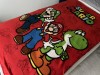 SUPER MARIO BROS MARIO, LUIGI & YOSHI RED FLEECE BLANKET