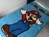 SUPER MARIO BROS IT'S-A-ME MARIO BLUE FLEECE BLANKET